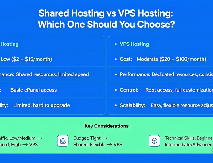 Shared Hosting vs VPS Hosting: Which One Should You Choose?